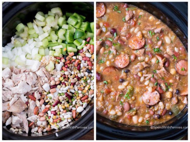 Slow Cooker Cajun Turkey Bean Soup