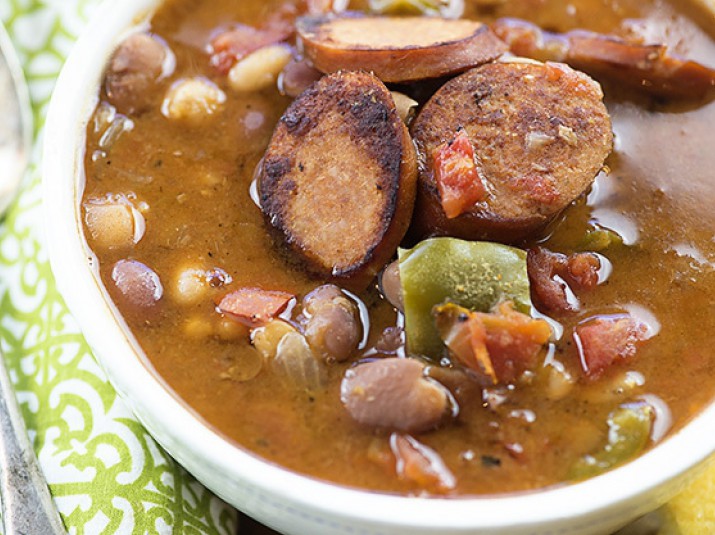 Slow Cooker Cajun Sausage and Bean Soup