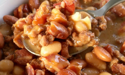 Bean & Bacon Cheeseburger Soup