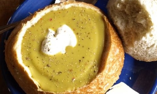 Split Pea and Asparagus Soup