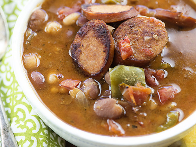 Slow Cooker Cajun Sausage and Bean Soup