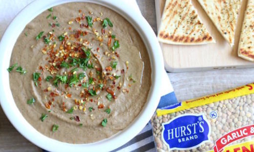 Slow Cooker Garlic Lentil Hummus