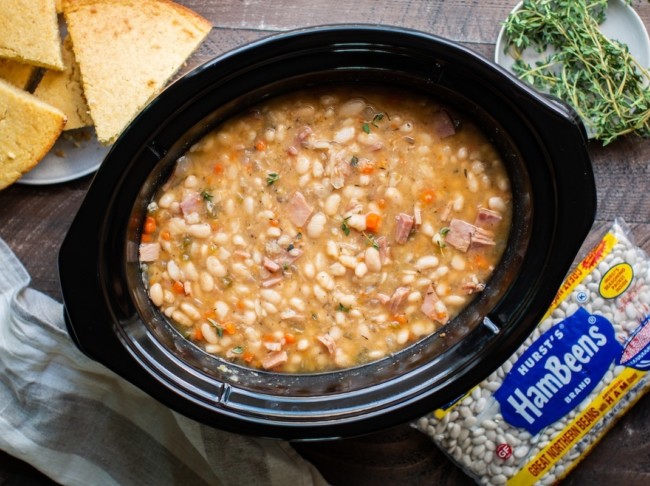 Slow Cooker Ham and Beans